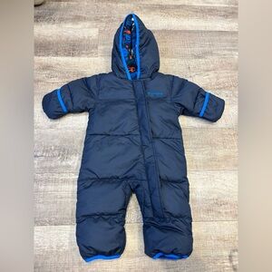 Columbia Dark Blue Infant Snowsuit with Light Blue Trim